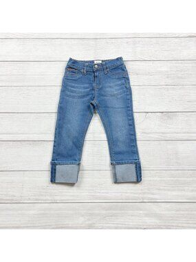 Hudson Girls Stretch Denim Cuffed Jeans Light Wash  6
